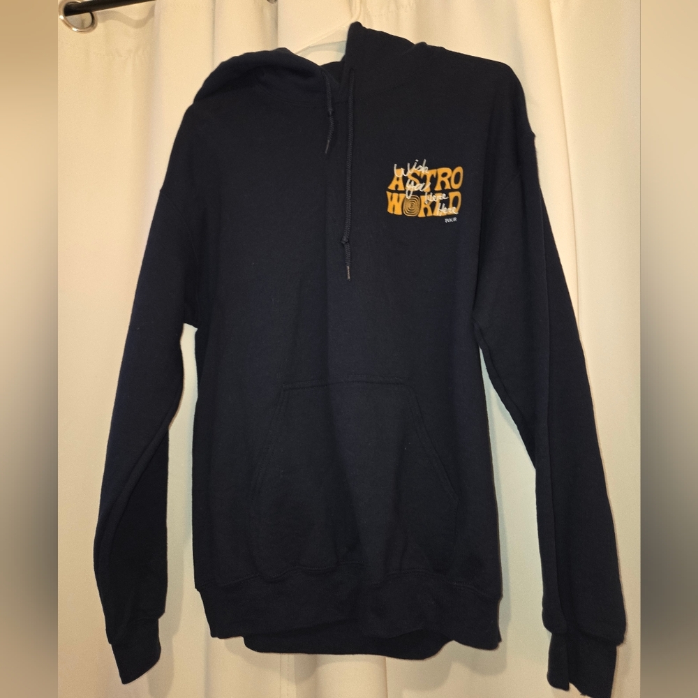 Astroworld Black Hoodie with Graphic Print_Travis Scott